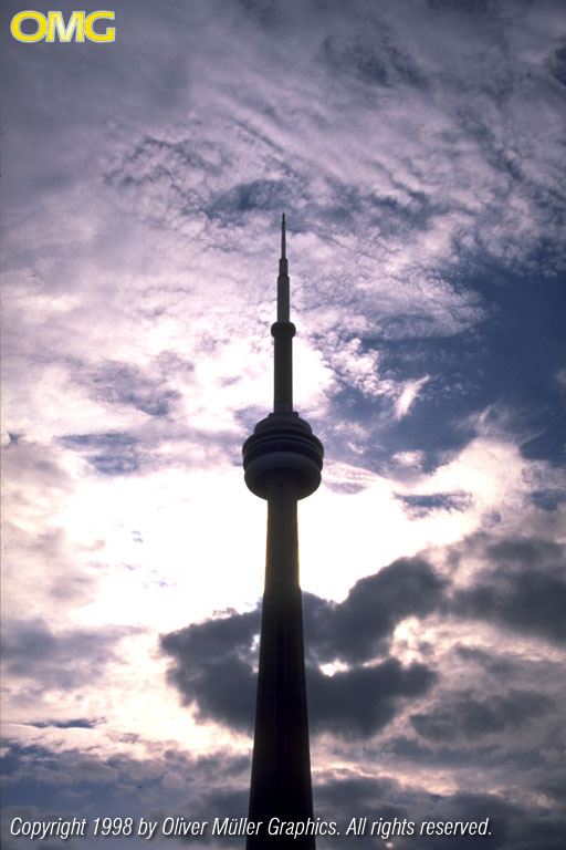 sunset over the tower